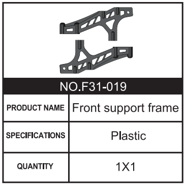 RC Car Front support frame F31-019 Accessory Spare Parts for 1:8 M33