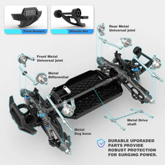 RC Car 1/10  Brushless for Adults 62+KMH Fast 2S Bettery RC Monster Trucks 4X4 Waterproof Off Road