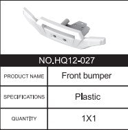 HOSIM RC Car Front bumper 1:14 Scale HQ12-027 for FC10 FC11