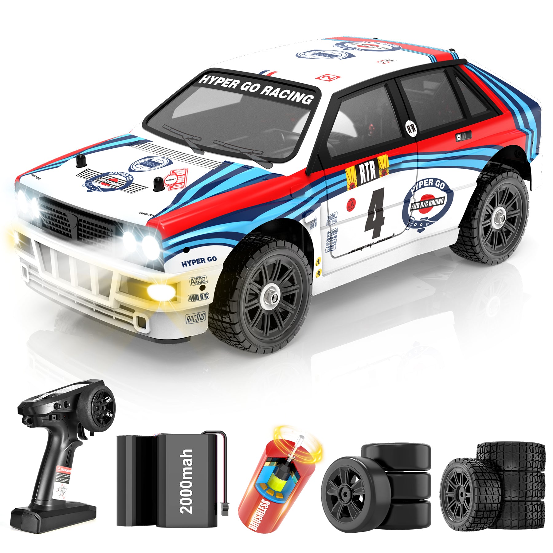 Hosim Brushless RC Car 1:14 60+KMH 4WD Fast Remote Control Truck for Adults Radio Cars Off-Road Waterproof Hobby Grade Toy Crawler Electric Vehicle Gift