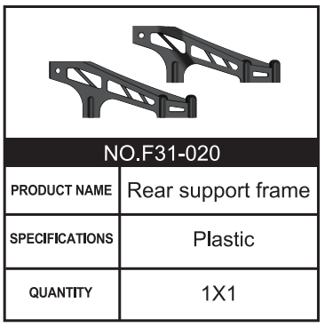 RC Car Rear support frame F31-020 Accessory Spare Parts for 1:8 M33