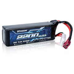 Hosim 14.8V 2200mAh 4S 100C LiPo Battery with T Connector for RC Cars & Models
