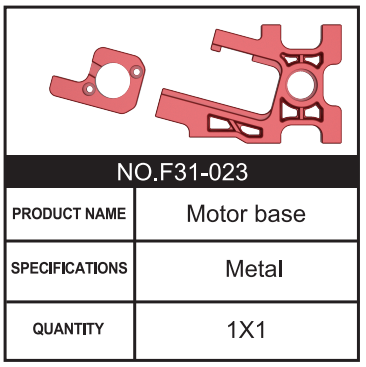 RC Car Motor base F31-023 Accessory Spare Parts for 1:8 M33