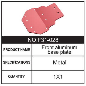 RC Car Front aluminum base plate F31-028 Accessory Spare Parts for 1:8 M33