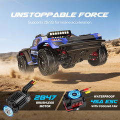 RC Car 1/14 Brushless MOXLIN M14 Fast 60KM/H 4X4 All Terrain Short Course Truck  For Adults & Boys