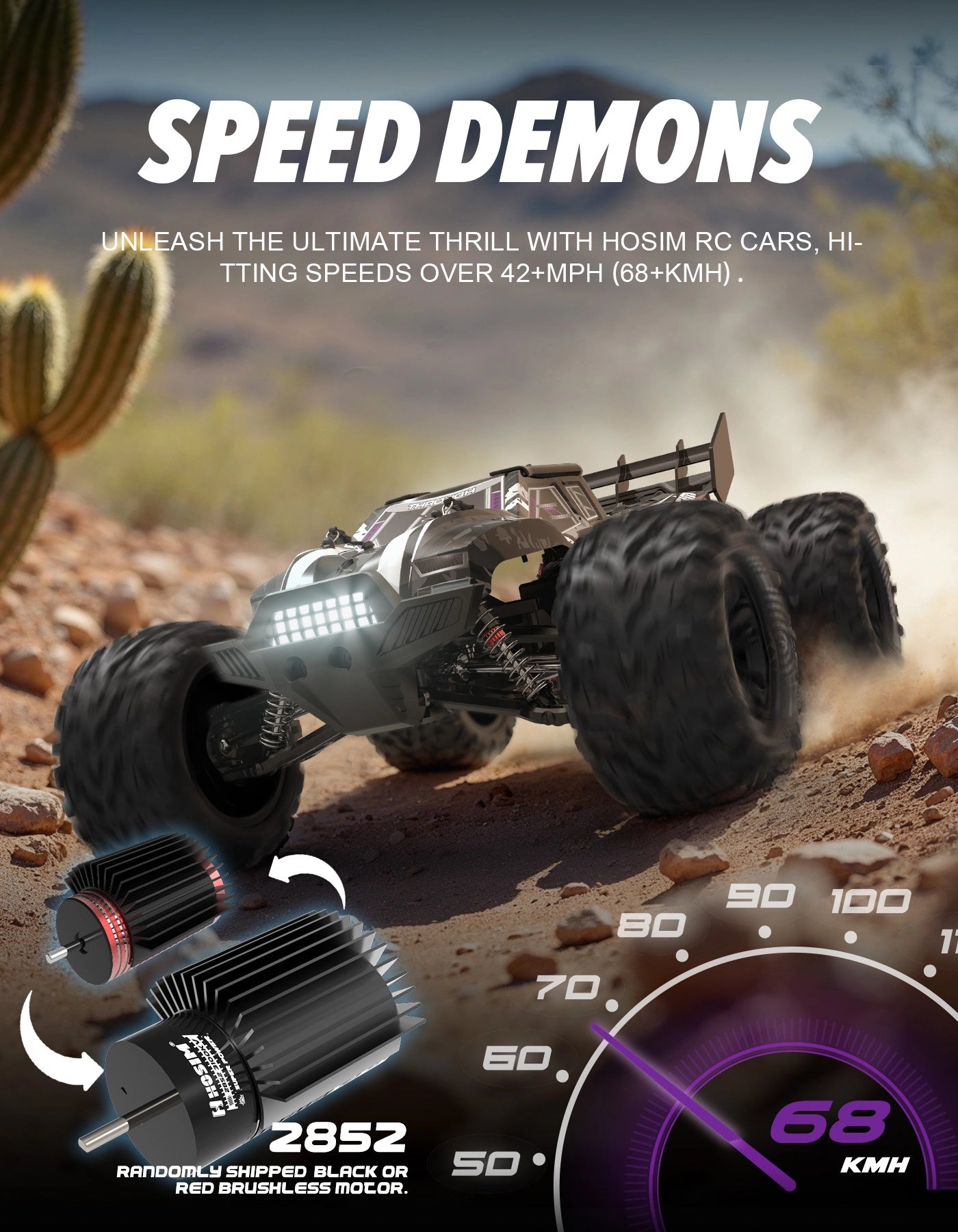 RC Car 1/10 Brushless ZAVOR X15W Fast 43+MPH All Terrain Monster Truck For Adults