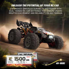 Hosim 1:14 Fast RC Cars for Adults, 52+ KMH High Speed RC Truck, 4X4 Remote Control Car for Boy All Terrain Off Road RC Buggy Hobby Grade Large Size Racing Toys Gift Rc Monster Trucks Red