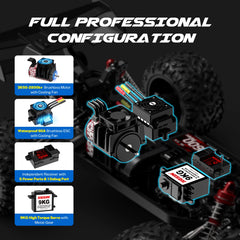 RC Car Mini 1/8 Brushless High Speed Hobby Grade Waterproof Monster Truck For Adults