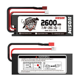 2Pcs Hosim RC Cars Replacement 25C 2S 7.4V 2600mAh Battery Hard Case Use for High Speed RC Truck X07 X08 X17