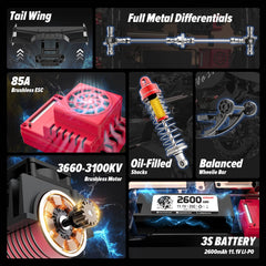 RC CAR Mini 1/8 Brushless VEXARO X27 High Speed Drift Racing for Adults