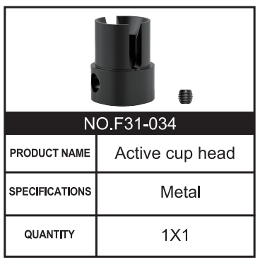 RC Car Active cup head F31-034 Accessory Spare Parts for 1:8 M33