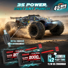 RC Car X10 1:10 Brushless 43+ MPH 4WD High-Speed RC Car with Dual 3S Batteries