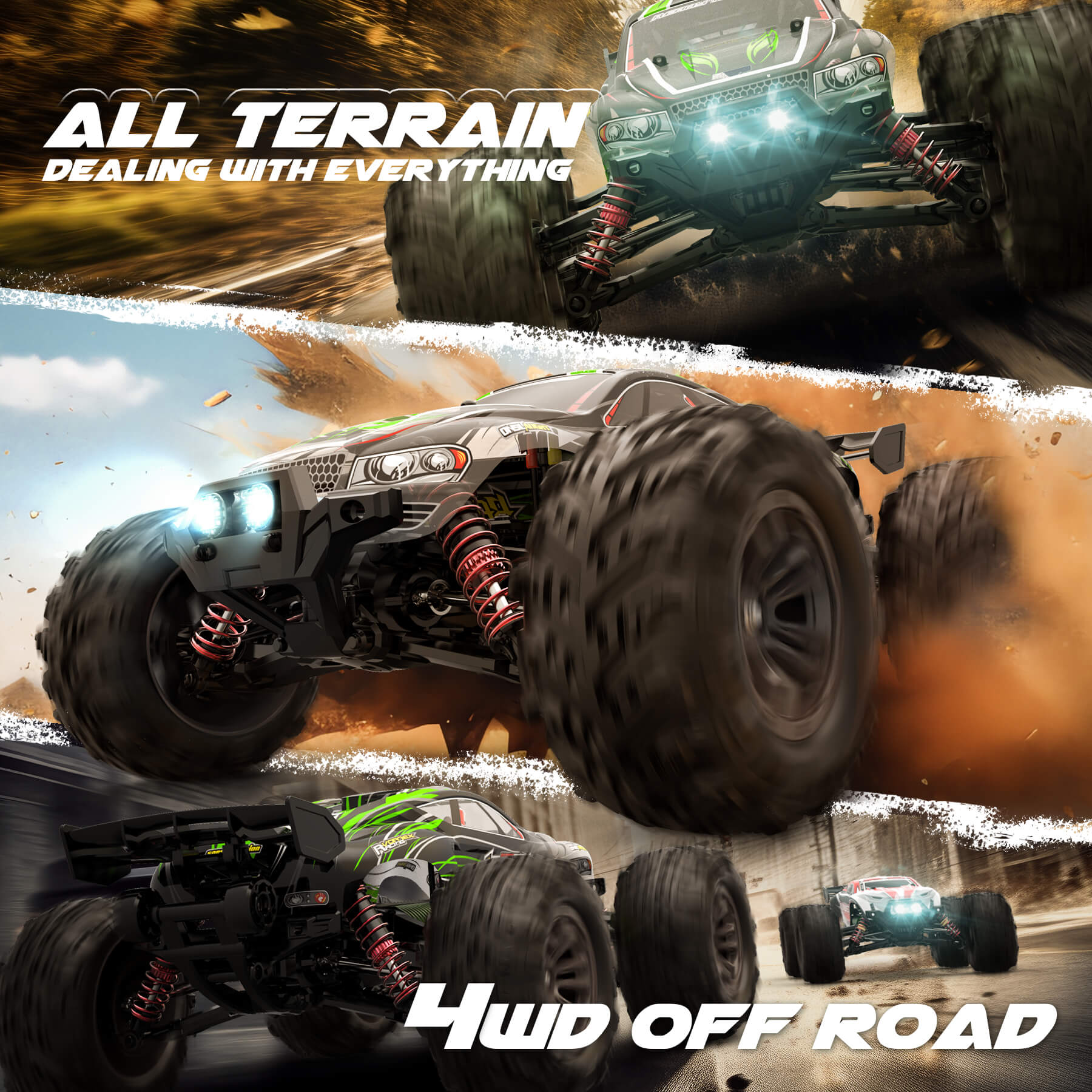 Hosim Q903 RC Car Monster Truck 2.4G High Speed with Brushless Motor