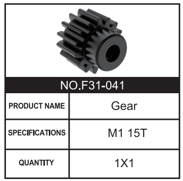 RC Car Gear F31-041 Accessory Spare Parts for 1:8 M33