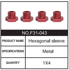 RC Car Hexagonal sleeve F31-043 Accessory Spare Parts for 1:8 M33