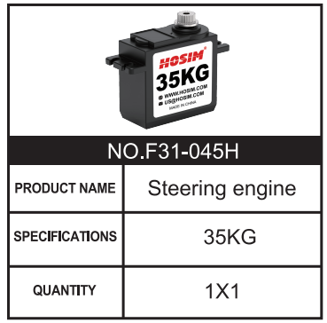 RC Car Steering engine F31-045H Accessory Spare Parts for 1:8 M33