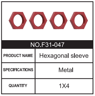 RC Car Hexagonal sleeve F31-047 Accessory Spare Parts for 1:8 M33