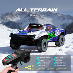 RC Car Mazek M23 1/10 Big Scale 4X4 RTR Professional Short Course Truck 3S/4S Full Metal Drivetrain(Blue)