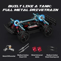 RC Car 1/14 Brushless MOXLIN M14 Fast 60KM/H 4X4 All Terrain Short Course Truck  For Adults & Boys