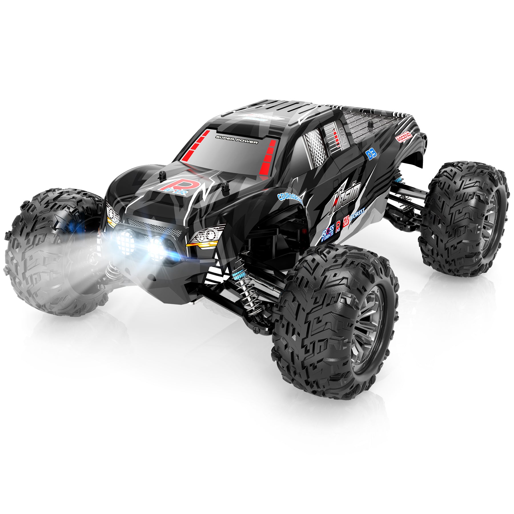 Hosim 1:10 RC Car, High Speed Remote Control Car RC Monster Truck 48+ KMH 4X4 Electric Fast RC Truck with Headlights