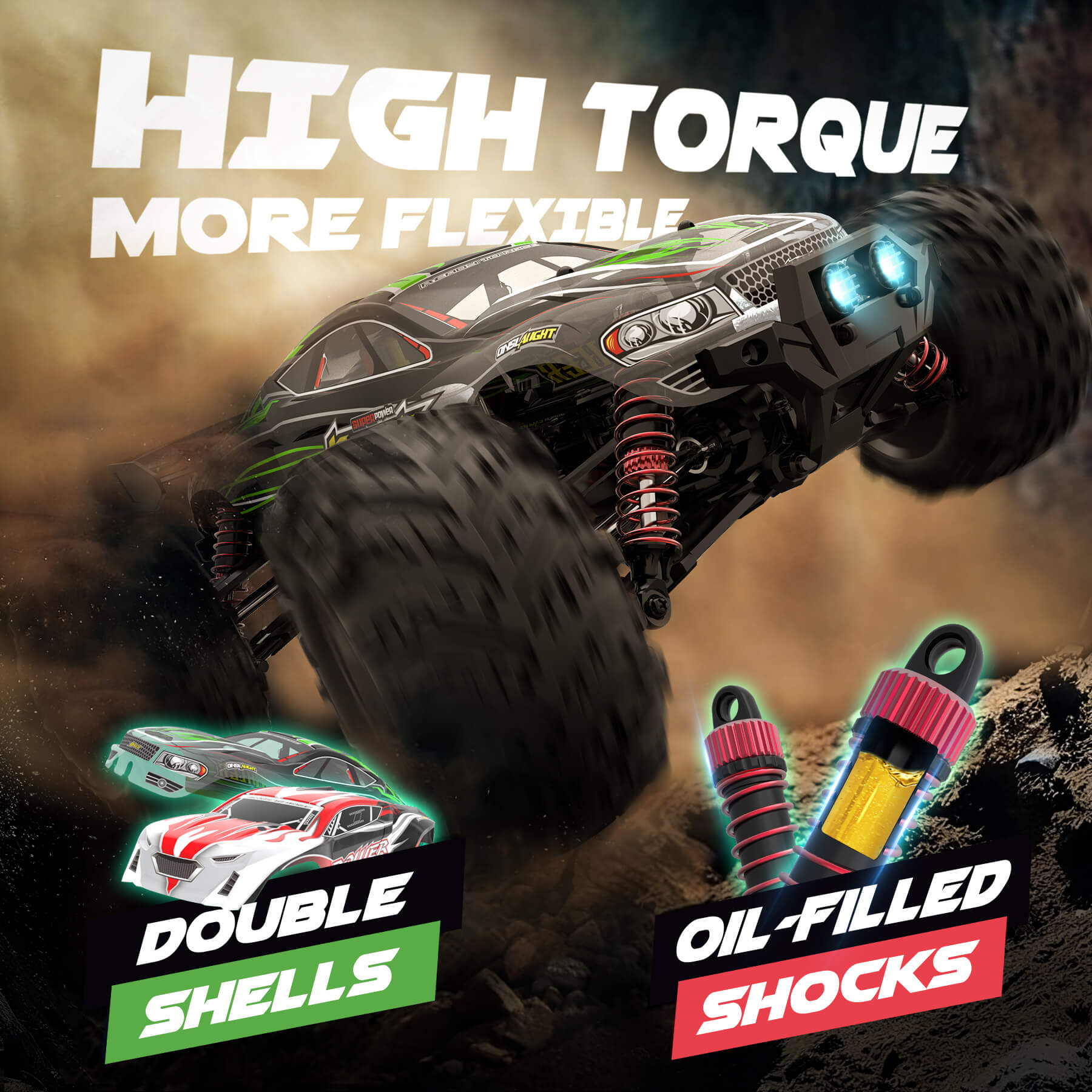 Hosim Q903 RC Car Monster Truck 2.4G High Speed with Brushless Motor