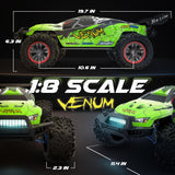 Hosim 1:8 Brushless RC Cars High Speed 80+KM/H Remote Control Car X17 11.1V 25C 4WD Drift Off Road Fast RC Monster Trucks 4x4
