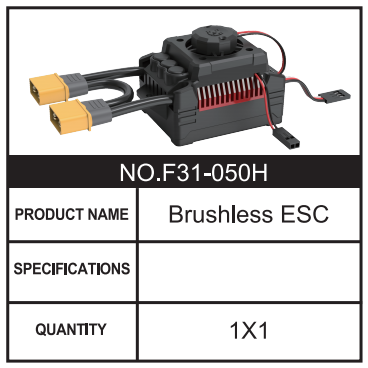 RC Car Brushless ESC F31-050H Accessory Spare Parts for 1:8 M33