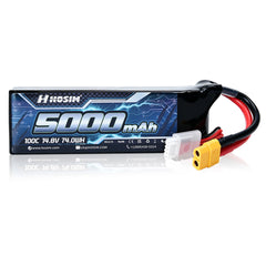 Hosim 14.8V 5000mAh 4S 100C LiPo Battery with XT60 Connector for RC Cars & Models