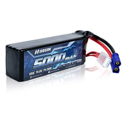 Hosim 14.8V 5000mAh 4S 100C LiPo Battery with EC5 Connector for RC Cars & Models