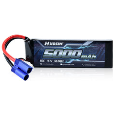 Hosim 11.1V 5000mAh 3S 50C LiPo Battery with EC5 Connector for RC Cars & Models