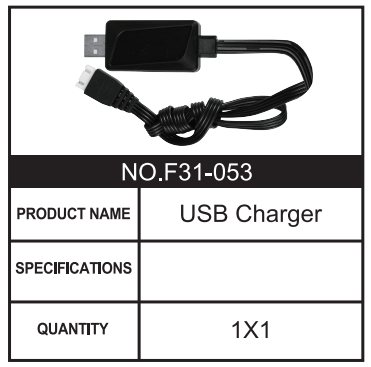 RC Car USB Charger F31-053 Accessory Spare Parts for 1:8 M33
