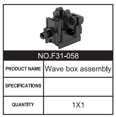 RC Car Wave box assembly F31-058 Accessory Spare Parts for 1:8 M33