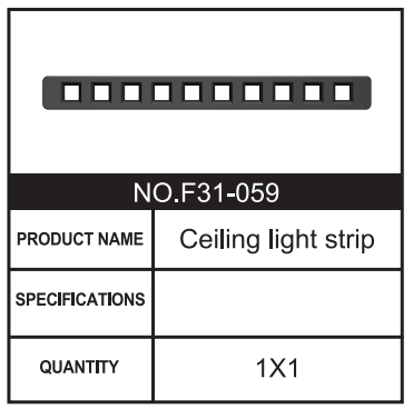 RC Car Ceiling light strip F31-059 Accessory Spare Parts for 1:8 M33