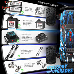 RC Car 1/10 Brushless SUPER X07 Fast 40MPH 4WD Off Road RC Monster Truck for Beginners New Version