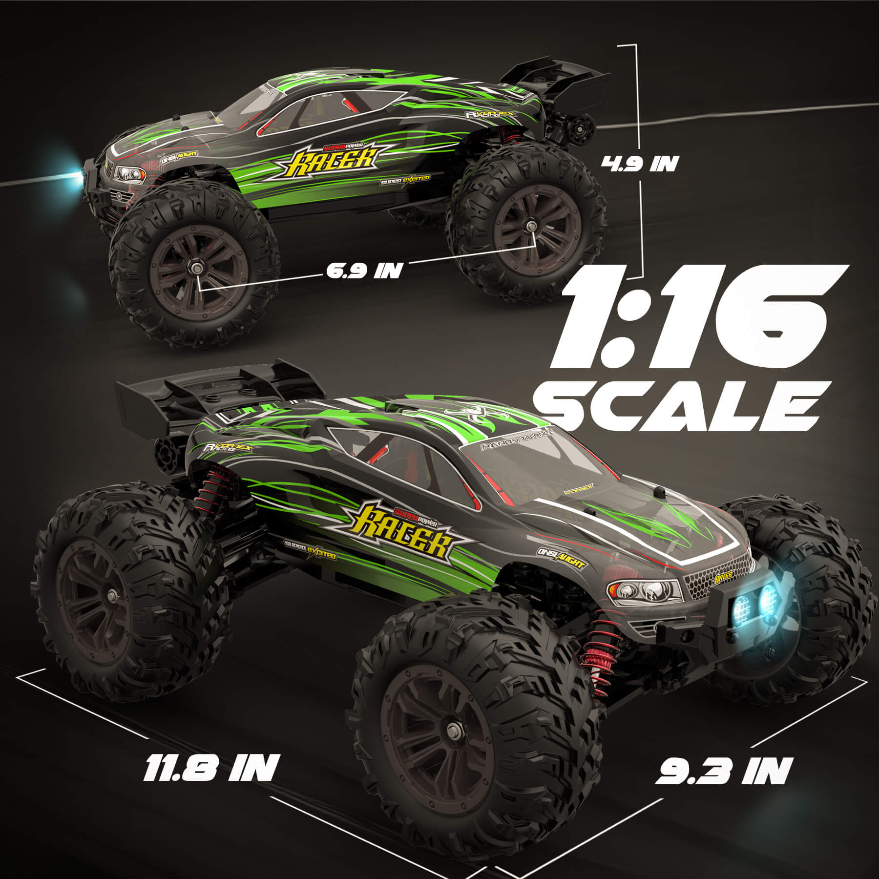 Hosim Q903 RC Car Monster Truck 2.4G High Speed with Brushless Motor