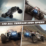 Hosim 1:10 RC Car, High Speed Remote Control Car RC Monster Truck 48+ KMH 4X4 Off-Road RC Truck with Headlights