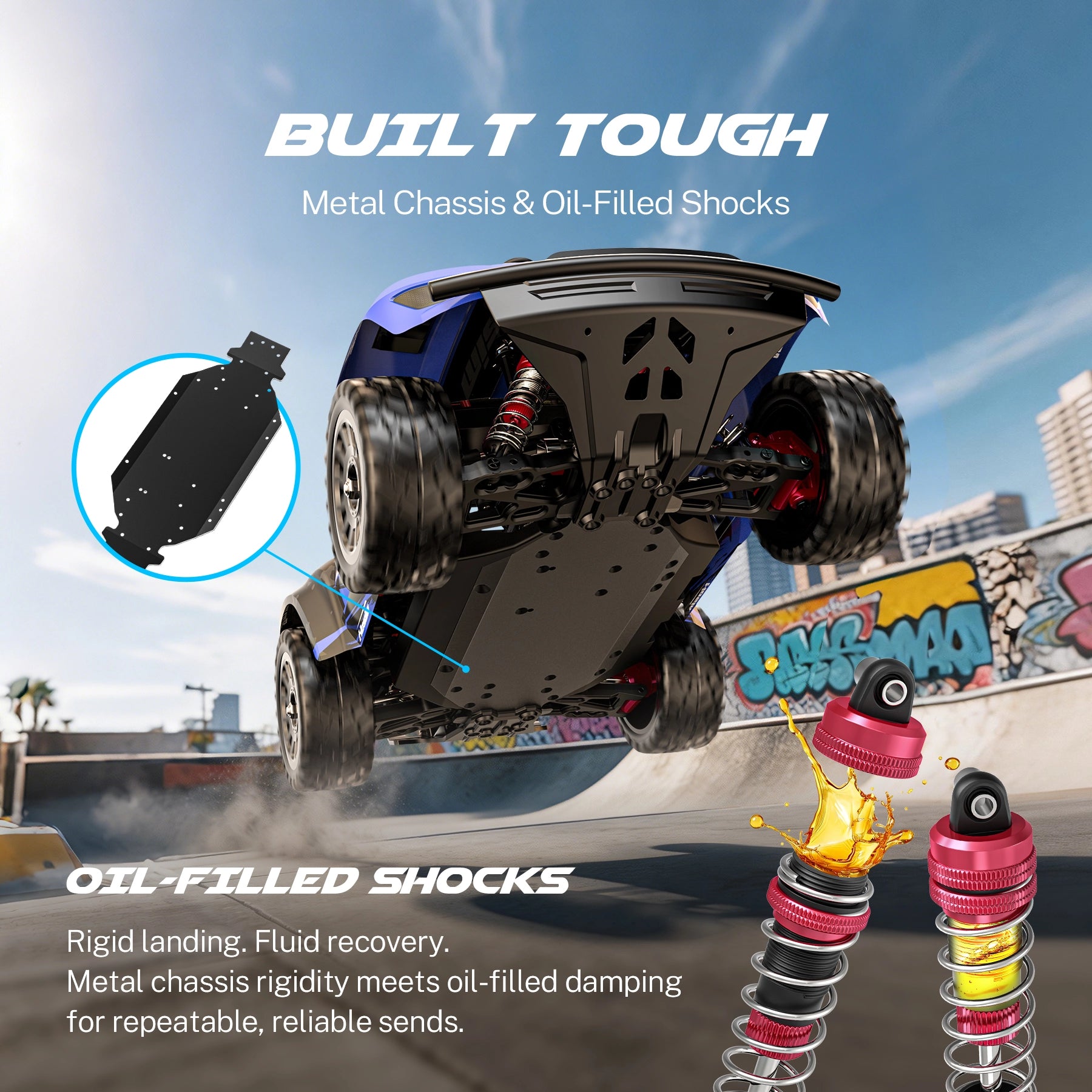 RC Car 1/14 Brushless MOXLIN M14 Fast 60KM/H 4X4 All Terrain Short Course Truck  For Adults & Boys
