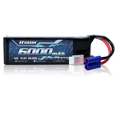 Hosim 14.8V 6000mAh 4S 40C LiPo Battery with EC5 Connector for RC Cars & Models