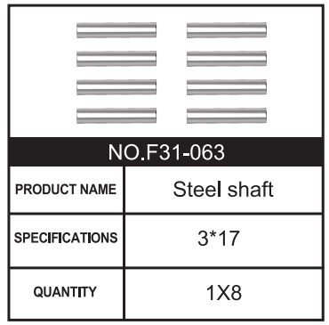 RC Car Steel shaft F31-063 Accessory Spare Parts for 1:8 M33