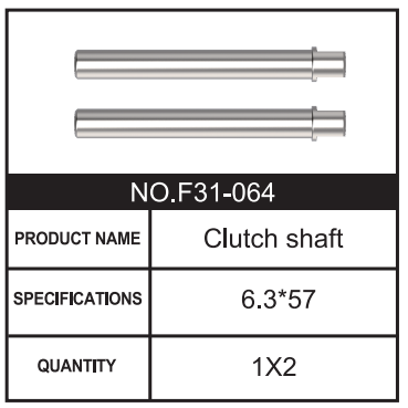 RC Car Clutch shaft F31-064 Accessory Spare Parts for 1:8 M33