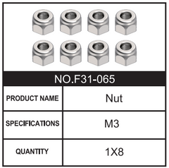 RC Car Nut F31-065 Accessory Spare Parts for 1:8 M33