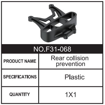 RC Car Rear collision prevention F31-068 Accessory Spare Parts for 1:8 M33