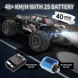 Hosim 1:10 Remote Control Car High Speed RC Car RC Monster Truck 48+ KMH 4X4 Off-Road Remote Control Moster Trucks with Headlights