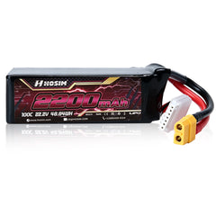 Hosim 22.2V 2200mAh 6S 100C LiPo Battery with XT60 Connector for RC Cars & Models