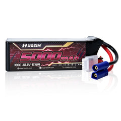 Hosim 22.2V 5000mAh 6S 100C LiPo Battery with EC5 Connector for RC Cars & Models