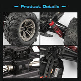 Hosim 1:16 RC Cars 36+KPH All Terrain 4WD Off Road RC Monster Truck Vehiclefor Boys Kids and Adults (New Car Shell Red)