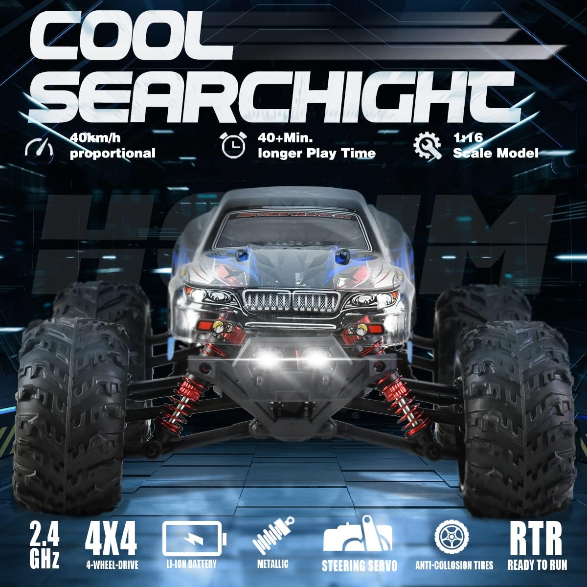 Hosim 1:16 Scale 4WD  High Speed 2.4Ghz Off-Road Monster Truck