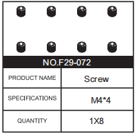 RC Car M4*4 Screw F29-072 Accessory Spare Parts for 1:10 M23