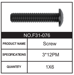 RC Car Screw F31-076 Accessory Spare Parts for 1:8 M33