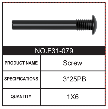 RC Car Screw F31-079 Accessory Spare Parts for 1:8 M33
